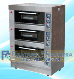 Mesin Oven Roti 3 Deck 9 Trays Pemanggang Roti BOV-ARF90H FOMAC