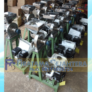 Mesin Penepung Jagung Disk mill DSS 15 Stainless Steel Giling Tepung Jagung + Penggerak Mesin Eletro Motor 1 Hp, 750Watt