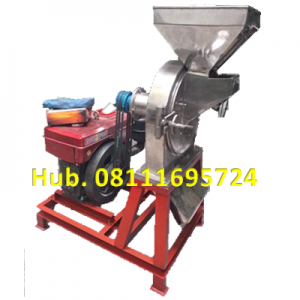 Mesin Penepung Sagu Disk mill DSS 45 Stainless Steel Giling Tepung Sagu + Mesin Diesel 16 PK