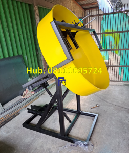 Mesin Granulator Kompos Diameter Pan 200 cm Kapasitas 300-400 kg/jam