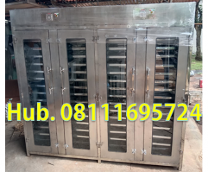 Oven Pengering Sagu - Mesin Pengering 60 Rak (Material Stainless Steel) Untuk Sagu