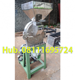 Mesin Penepung Jagung Disk mill DSS 23 Stainless Steel Giling Tepung Jagung + Mesin Bensin GX 260 5,5HP atau 6,5HP