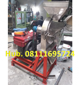 Mesin Penepung Jagung Disk mill DSS 45 Stainless Steel Giling Tepung Jagung + Mesin Diesel 16 PK