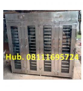 Oven Pengering Gula Semut - Mesin Pengering 60 Rak (Material Stainless Steel) Untuk Gula Semut